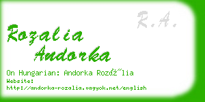rozalia andorka business card